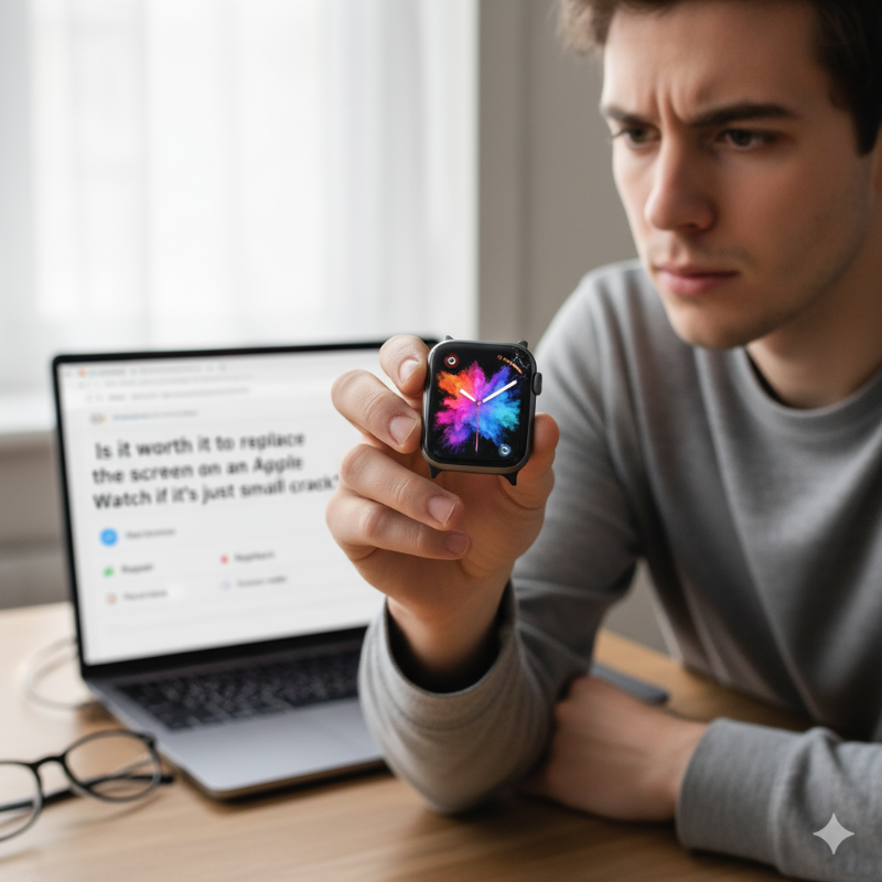 Is it worth it to replace the screen on an Apple Watch if it's just a small crack?
